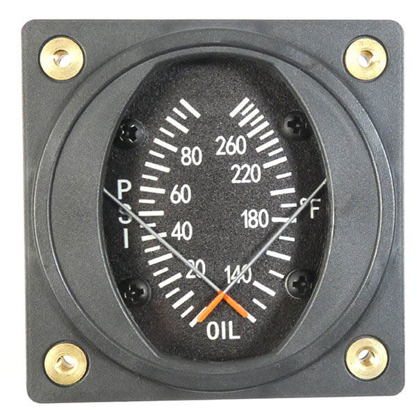 Swift Gauge 21/4 Dual Oil Pressure / Oil Temperature Gauge 1203000F