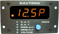 Davtron Model 655-2 O.A.T. C & F/ Pressure & Density Alt/ DC Voltage Rear Mount Temp. Probe Included Voltage & Deviation Alarm