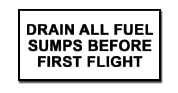 Drain All Fuel Sumps