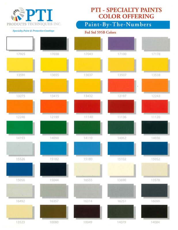 Gloss Paint Color Chart