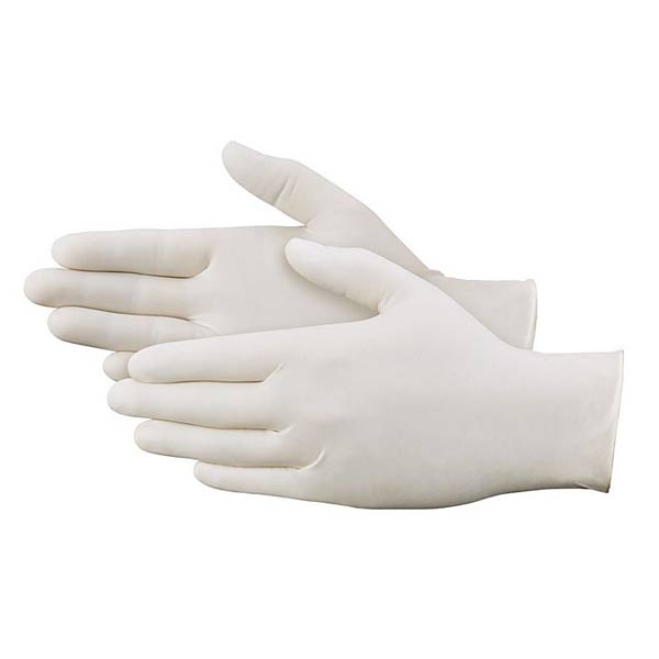 white latex gloves