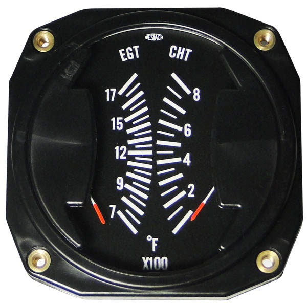 Westach 3-1/8 Square EGT 700-1700F CHT 100-800F Non-TSO