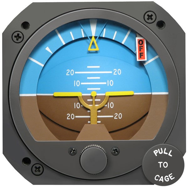 RC Allen 26Ek Series Gyro Electric MultiVolt Attitude Indicator