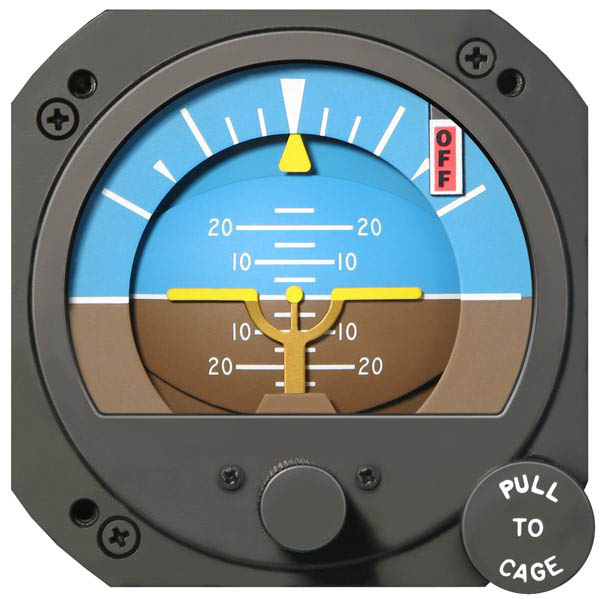 RC ALLEN 26EK SERIES GYRO ELECTRIC MULTIVOLT ATTITUDE INDICATOR