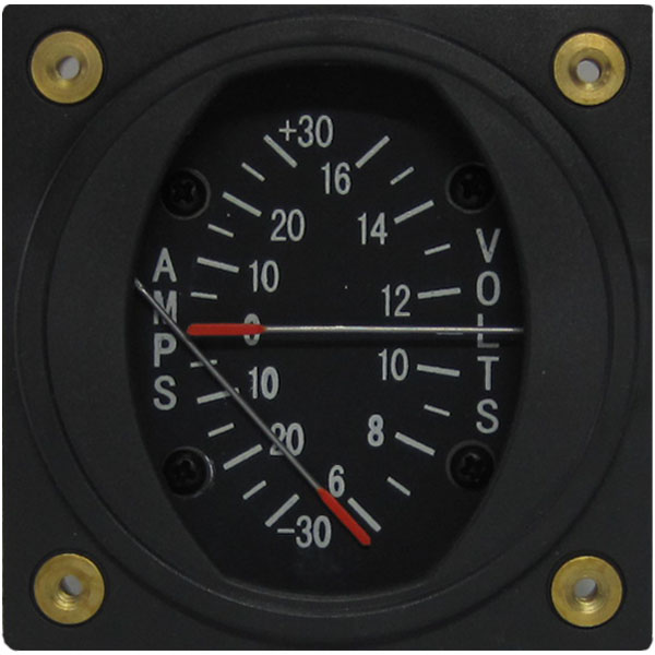 Swift Gauge Dual 21/4 Ammeter / Voltmeter +/30A / 616V Non TSO
