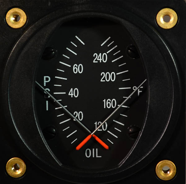 Swift Gauge 21/4 Dual Oil Pressure / Oil Temperature Gauge 120300 F