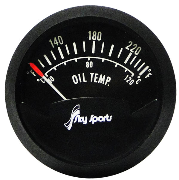 Westach 2 Round Oil Temperature Gauge 100-260F 2C9-2 Non-TSO