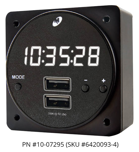 Mid-Continent Instruments and Avionics CHRONOS Digital Clock 6420093-4