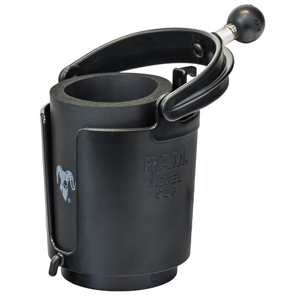 RAM Self-Leveling Cup Holder With 1 Inch Ball And Sleeve
