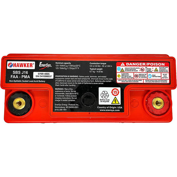 Enersys Hawker Battery SBSJ16