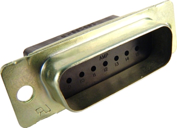 15 Pin Gold Male Sub-D Crimp Connector
