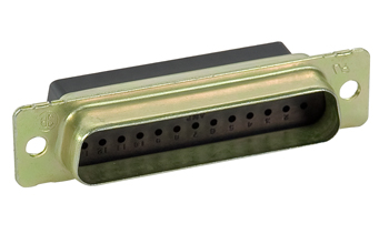 25 Pin Bronze Male Sub-D Crimp Connector