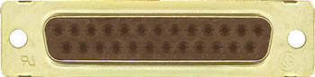TE Connector 25 Pin Bronze Female Sub-D Crimp Connector