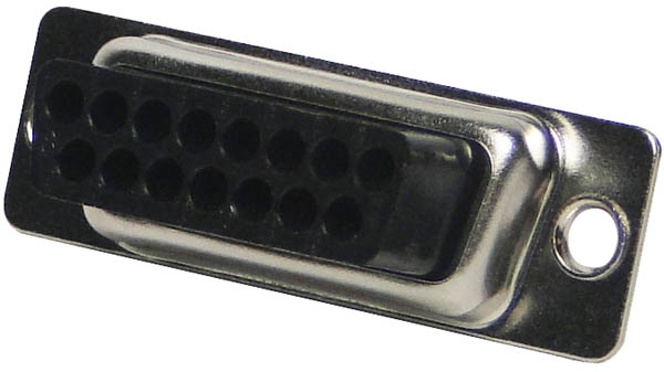 15 Pin Silver Female Sub-D Crimp Connector