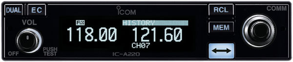 Icom IC A220 Transceiver - Panel Mount - Non TSO For