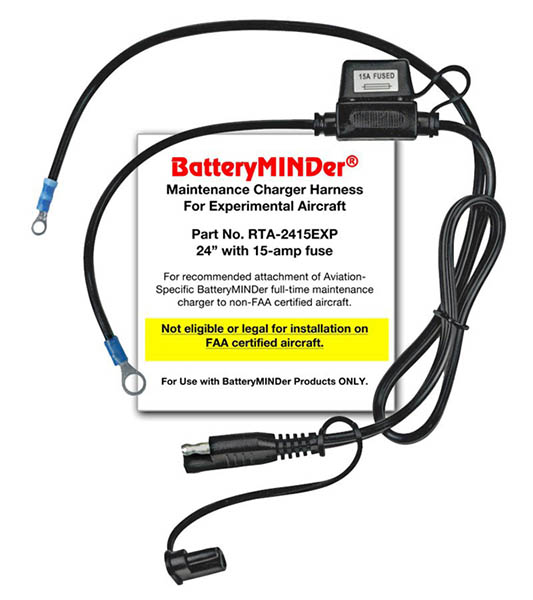 BatteryMINDer Maintenance Charger Harness For Experimental Aircraft