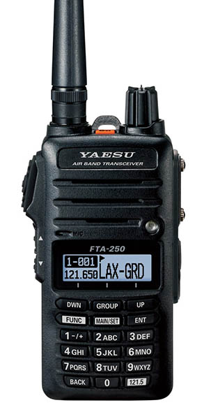 Yaesu FTA250L VHF Handheld Radio Li Ion Battery Aircraft Spruce