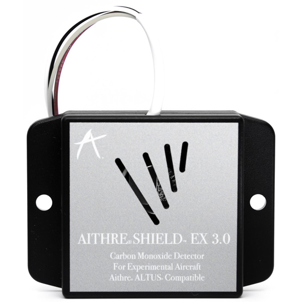 Aithre Shield Ex 3.0 Behind - The - Panel Carbon Monoxide Detector - Altus Compatible With iOS App - Black