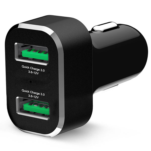 RAM GDS 2-Port USB Cigarette Charger With Qualcomm Quick Charge