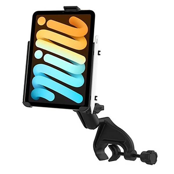 RAM Ez-RollR Cradle With Yoke Clamp Mount For Apple iPad Mini 6 / 7
