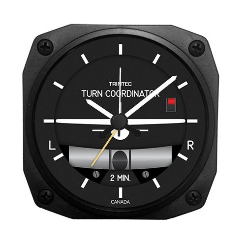 3" TURN AND BANK alarm clock aviation Instrument Style Clock 