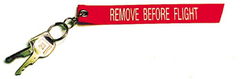 Keychain Remove Before Flight