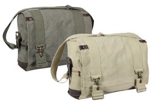 Vintage B-15 Pilot Messenger Bag - Olive