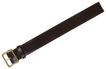 1 3/4 Bonded Leather Garrison Belt With Brass Buckle - 46