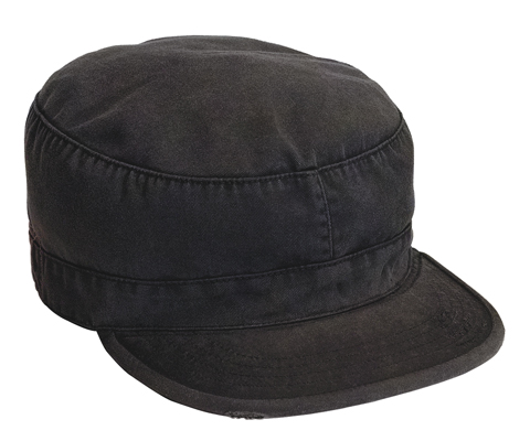 Vintage Black Fatigue Cap