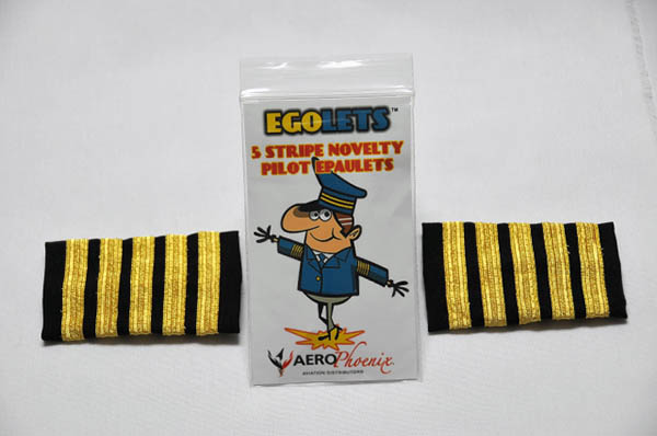 Egolets: 5 Stripe Gag Epaulets (Gold/Black)