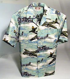 Sea Foam Green Hawaiian Shirt L