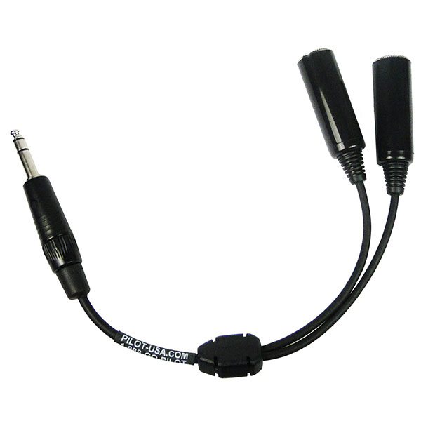 Dual plug aviation headset clearance