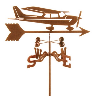 Hi Wing High Wing Plane Vane with Choice of Mount Cessna Airplane Weathervane 