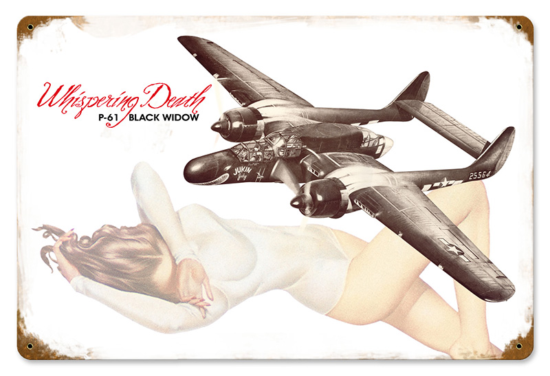 Black Widow Vintage Metal Sign