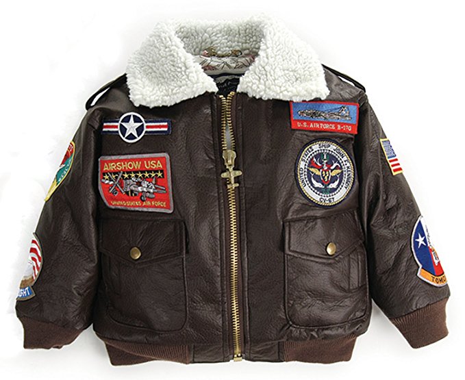 A2 Brown Bomber Jacket 9 Patch 24M by Aircraft Spruce