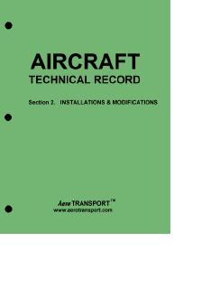 ATP Aircraft Technical Log Section 2 Record Of Installations