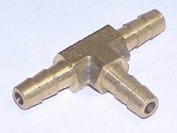 Brass Barb 1/4 I.D. Tee Fitting