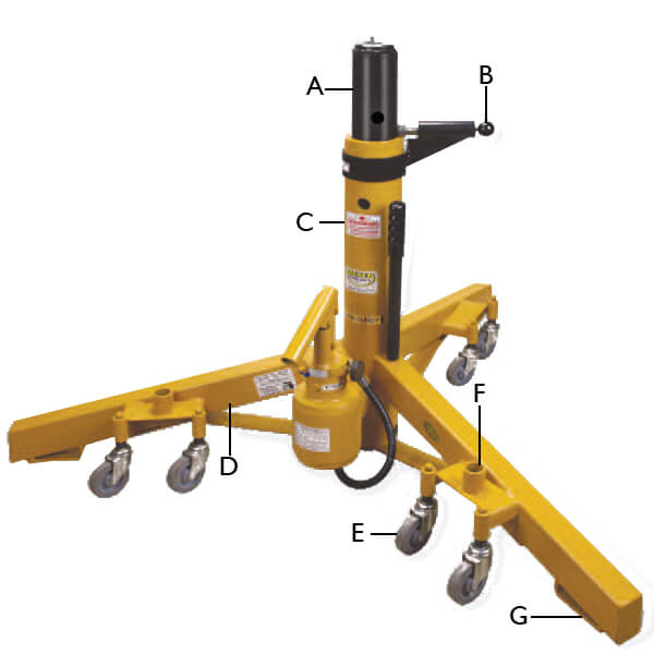 Meyer Hydraulics A700 3Leg Series Aircraft Jacks Aircraft Spruce