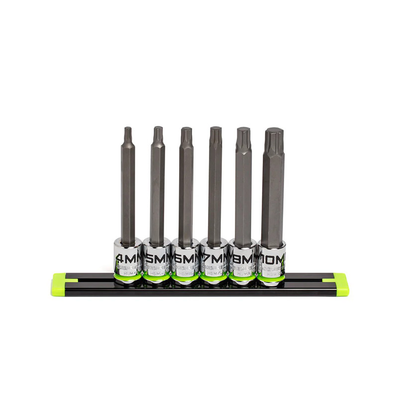 GRIPEDGE - 6-Pc 3/8 Drive Long Metric Hex Driver Set