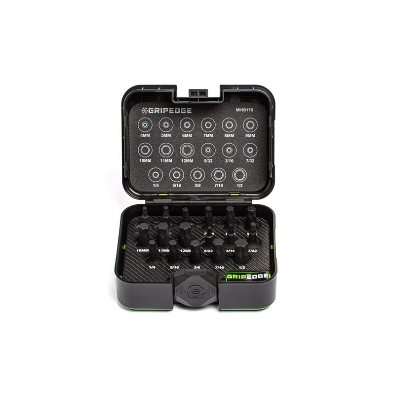 GRIPEDGE - 17-Pc Master 3/8 Dr Impact RPT Hex Driver Set