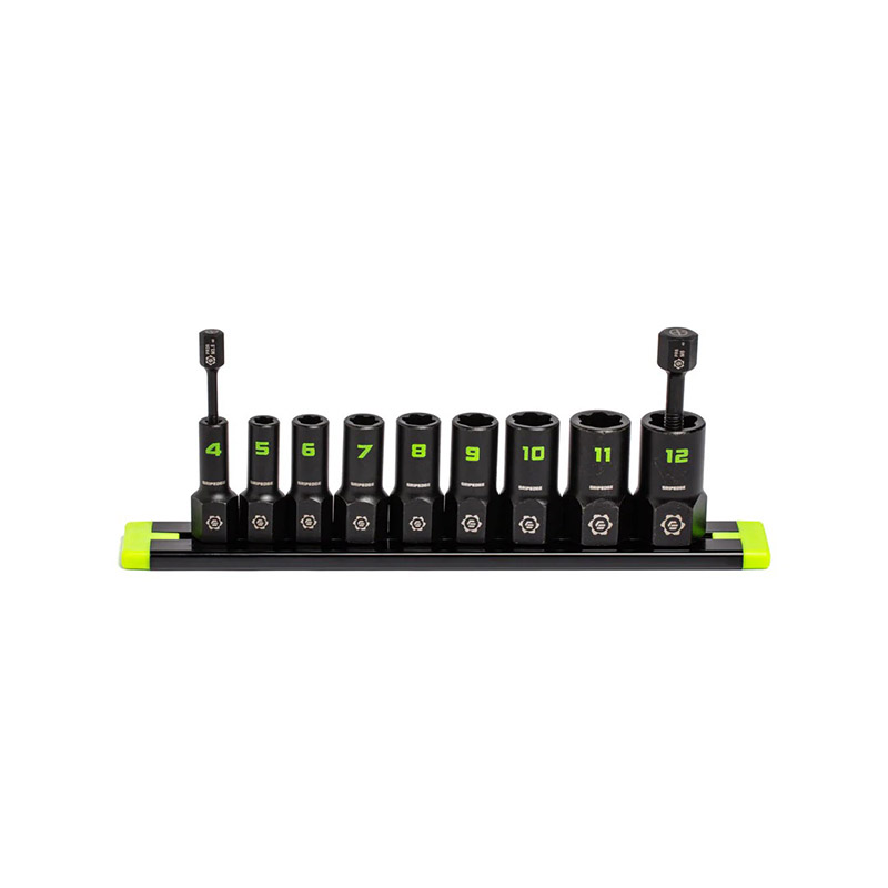 GRIPEDGE - 9-Pc 1/4 Drive Metric Socket Extractor Set