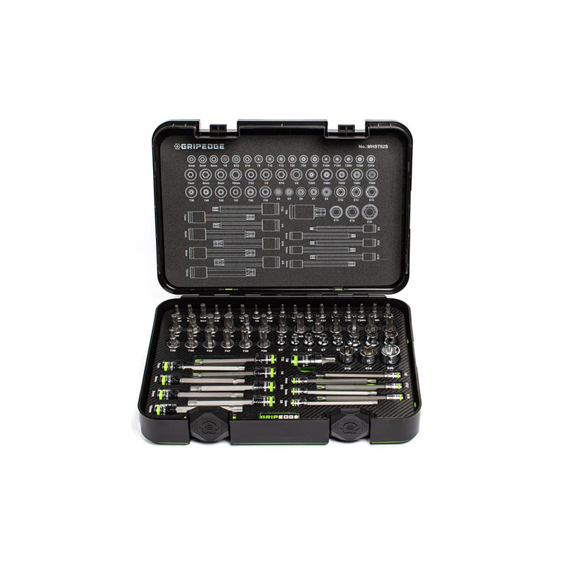 GRIPEDGE - 62-Pc Master RPT Hex & Star Driver Set