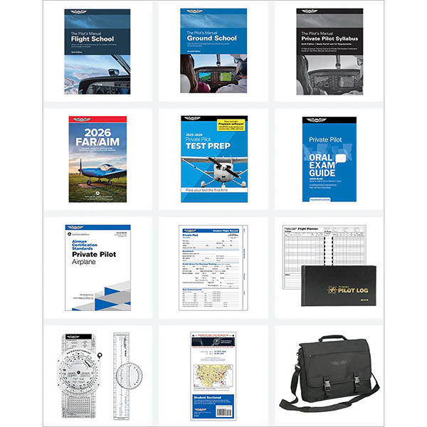 ASA Private Pilot Flight School Kit Part 141 With 2026 Materials