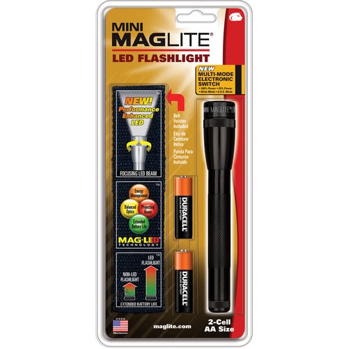 Mini Maglite LED Flashlight 2Cell AA With Holster | Aircraft Spruce ®