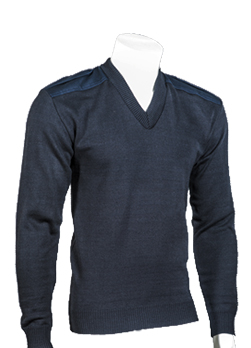 V-Neck Pullover Sweater Dark Navy Lg Durapil Acrylic