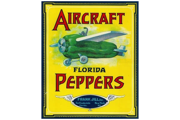 Ft. Lauderdale Aircraft Pepper Postcard