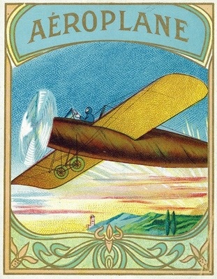 Aeroplane Brand Cigar Box Label Postcard