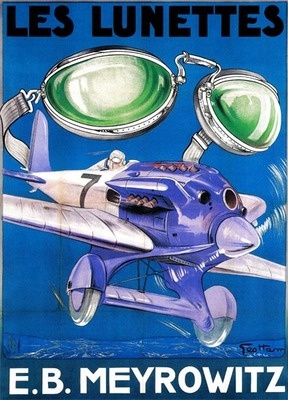 E.B. Meyrowitz Flying Goggles Postcard