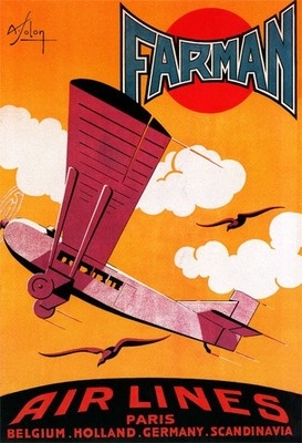 Farman Brothers Airlines F-170 Postcard