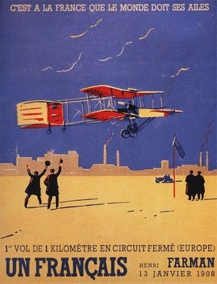 Postcard Henry Farman Flies At Issy-Les-Moulineaux